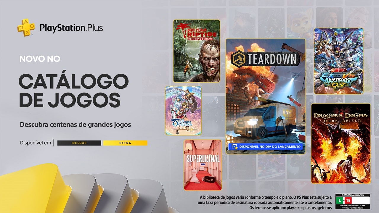 Sony divulga PS Plus Extra e Deluxe de novembro de 2023